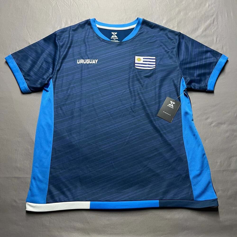 Striker Uruguay Soccer Jersey Size L Blue Football T-Shirt New with Tags
